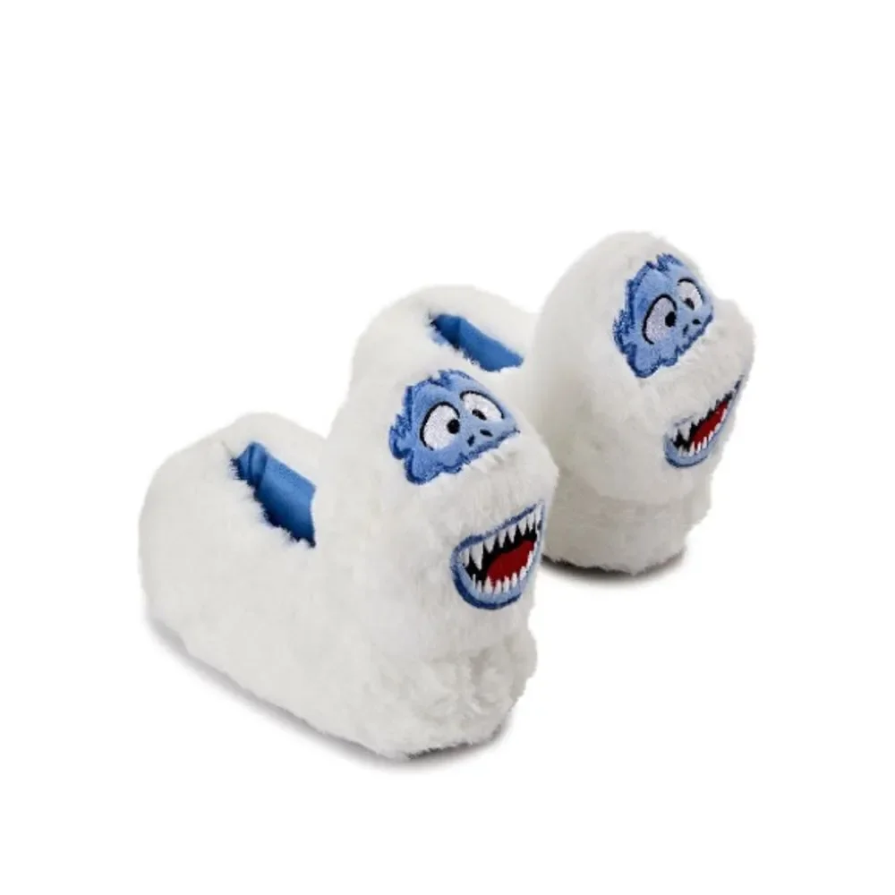 Baby Boys Girls Abominable Snowman Slippers Fuzzy Faux Fur Shoes Size 4